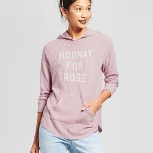 Grayson Threads hoodie rose pink M. Hooray for Rose’ imprint.